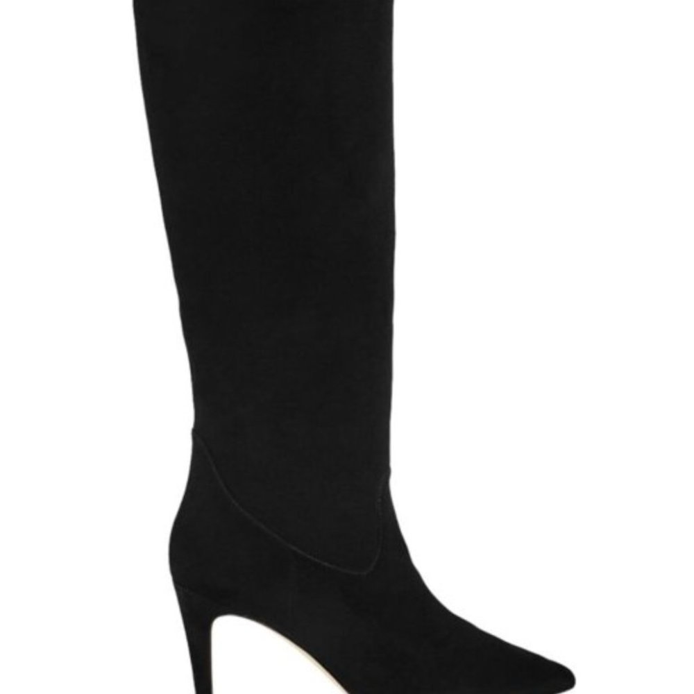 VIA SPIGA Womens Black Pointed Toe Stiletto Suede Heeled Boots (8.5) +Like New+